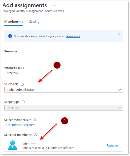 azure pim assignment type